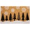 Northlight Trees and Snowflakes Natural Coir Christmas Outdoor Doormat 18" x 30"